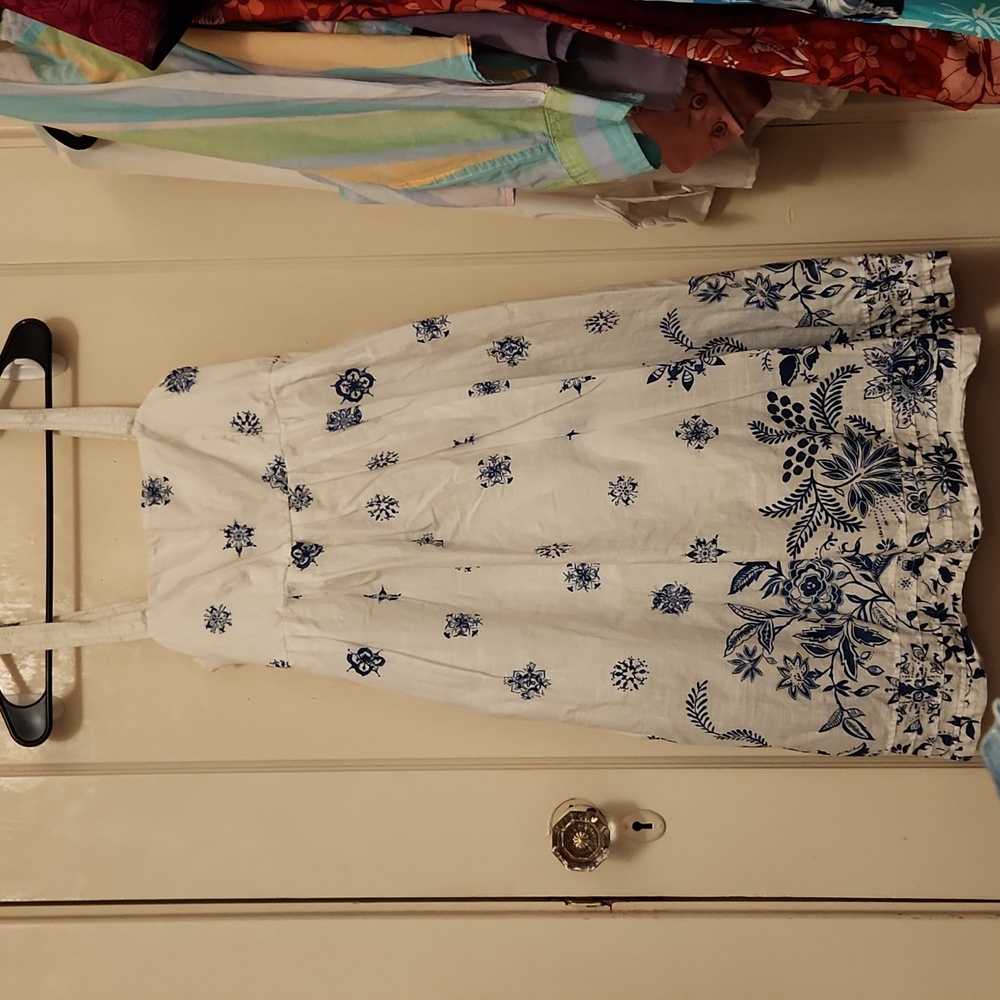 Babydoll cotton floral print dress